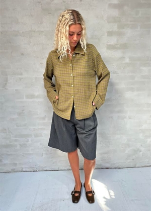 Tinsi check skjorte Gartner Green/Beige Boii Studios 